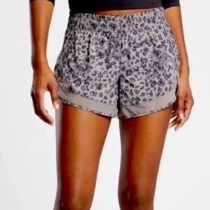 Athleta Floral Print Mesh Racer Run Short 4”